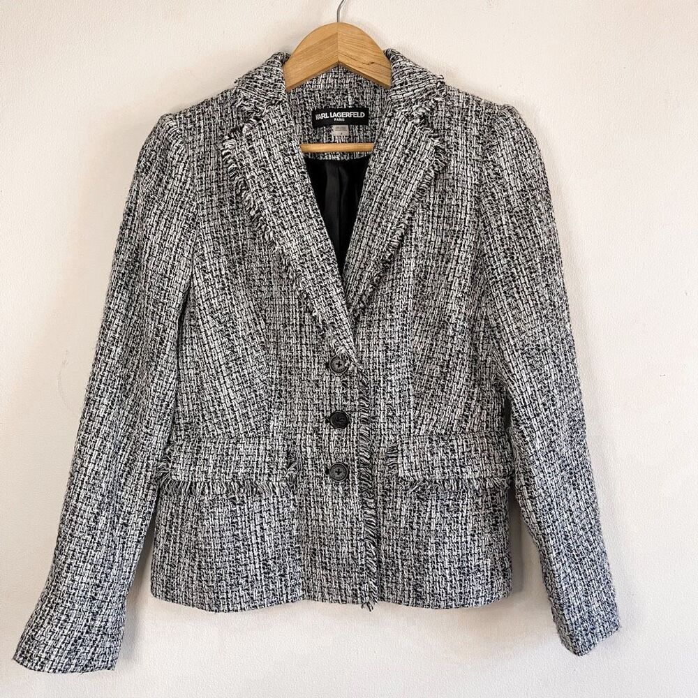 Karl Lagerfeld Paris Tweed Blazer Size 4